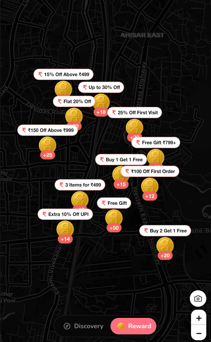 A social game on the map of your neighbourhood.