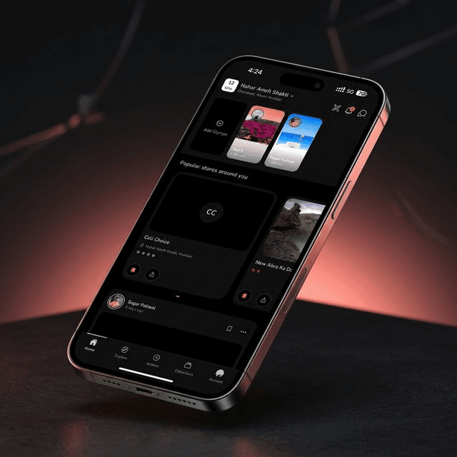 Glymp User App Home Screen