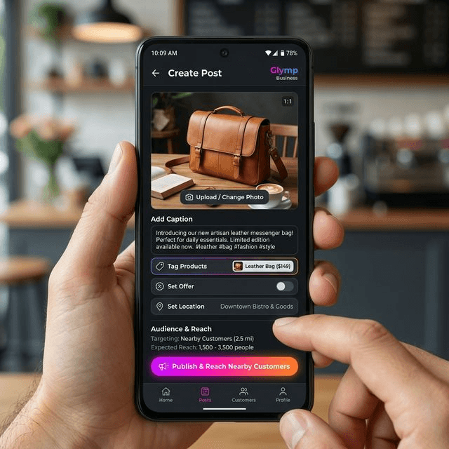 Glymp Business Posting Interface