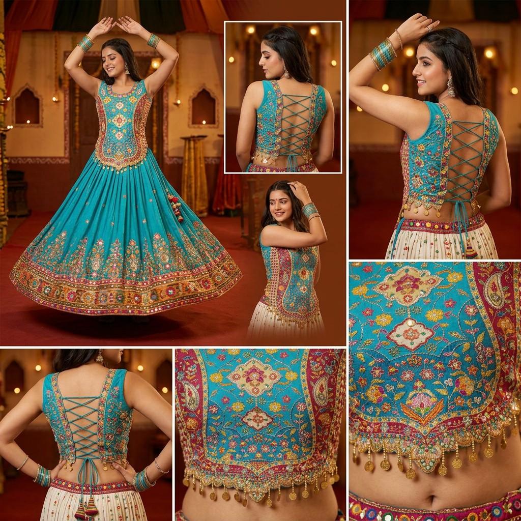 Multi-Color Embroidered Navratri Choli