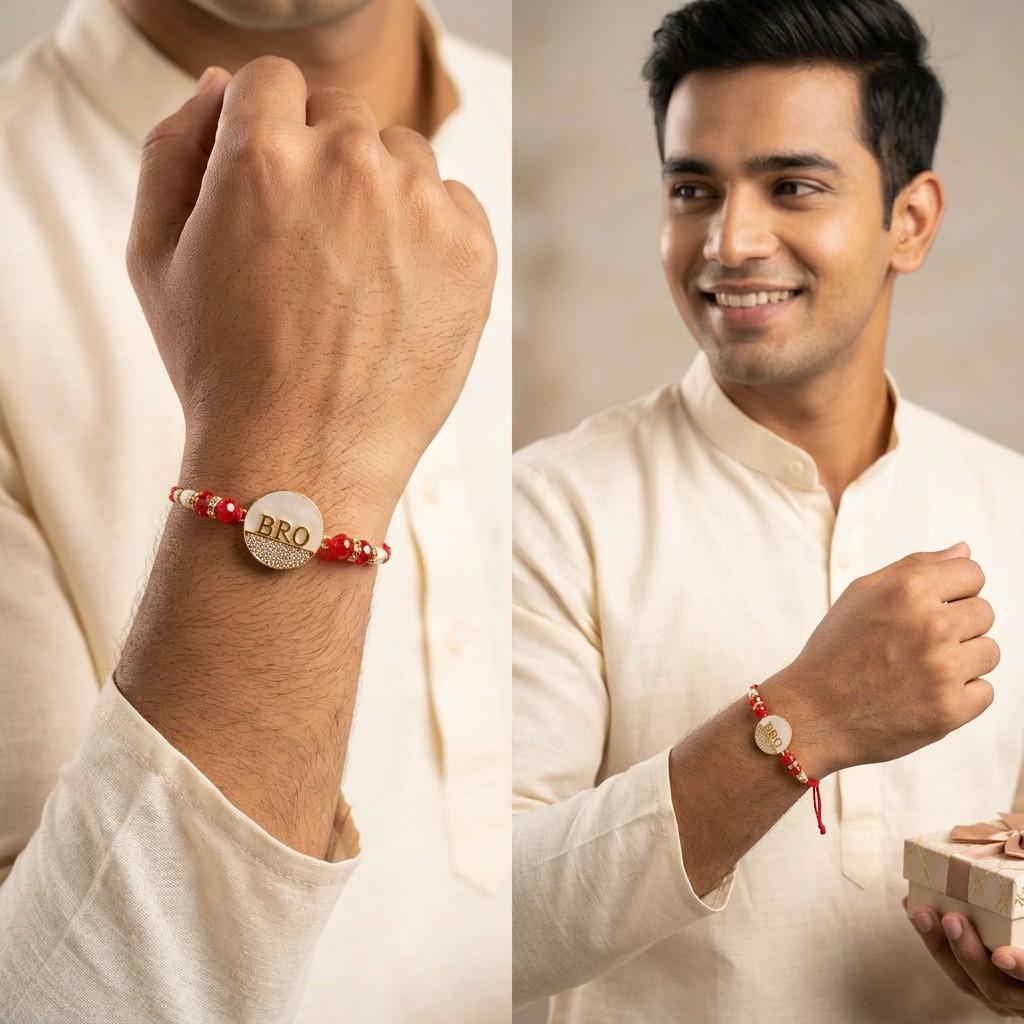 Single red BRO rakhi