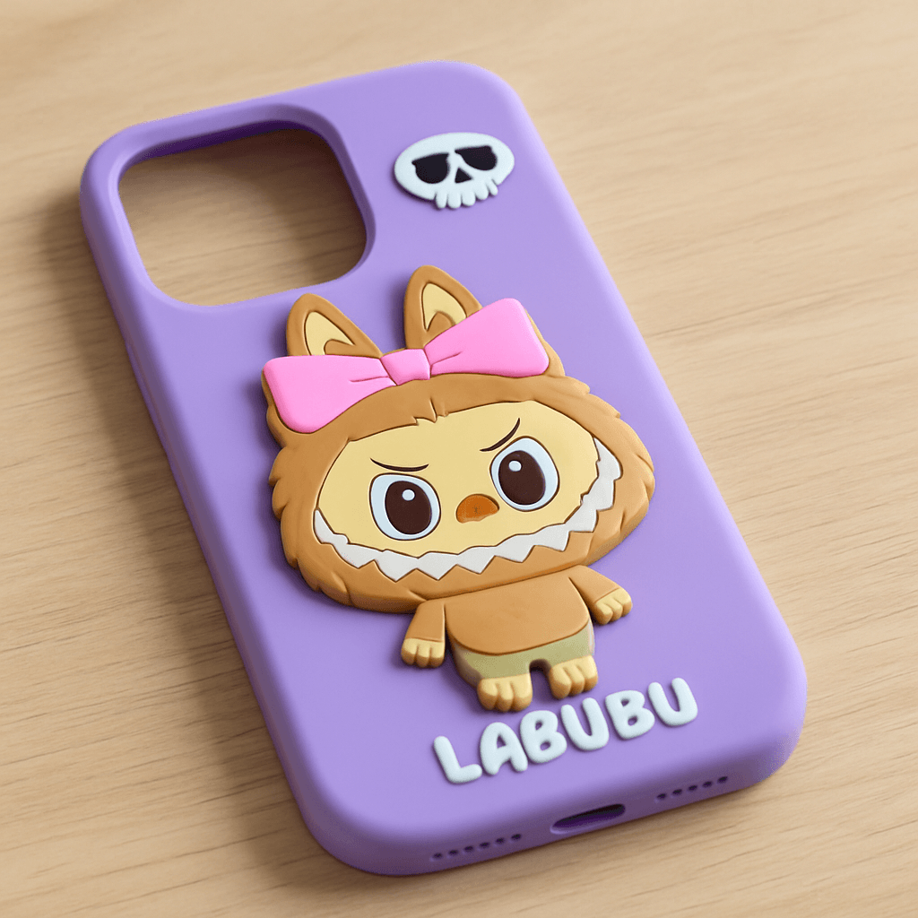 Single variant — Purple silicone back cover with 3D charm