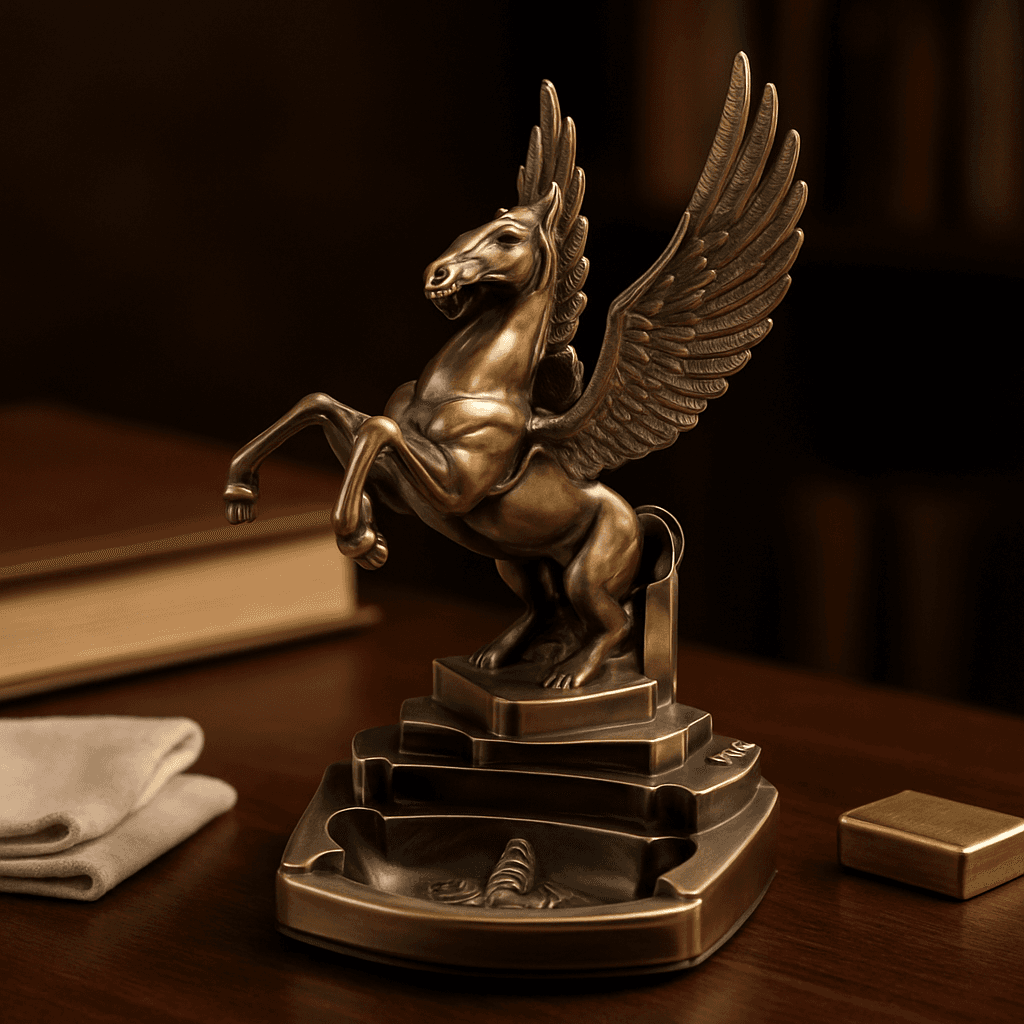 Pegasus Table Lighter (Bronze/Antique Brass Finish)