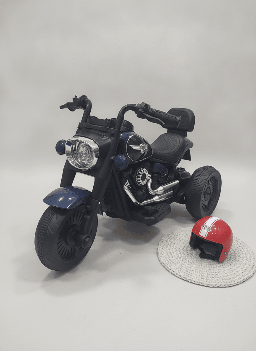 Blue Electric Ride-on Motorcycle (single variant)