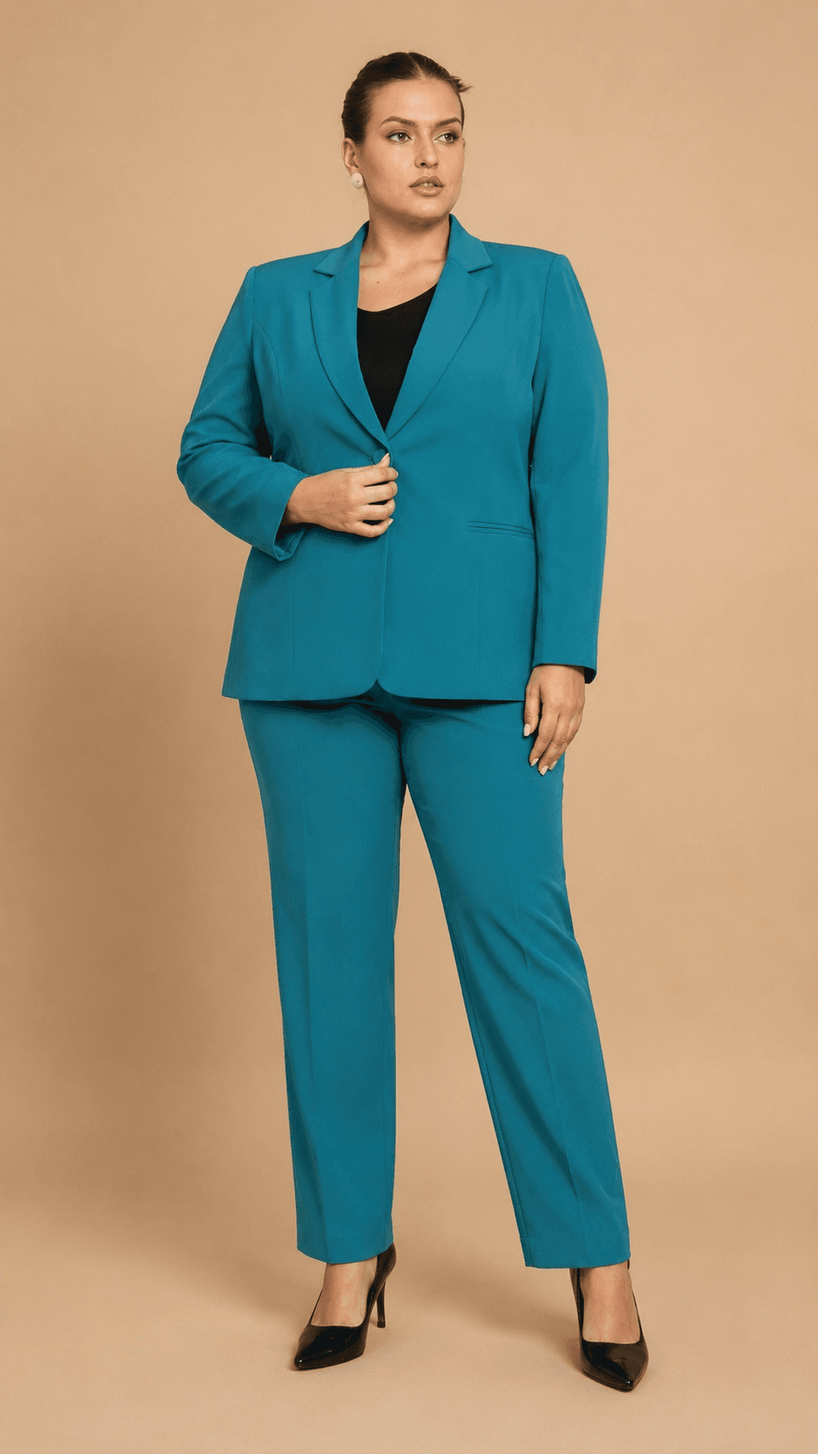 Teal Blazer & Trousers - Single Set