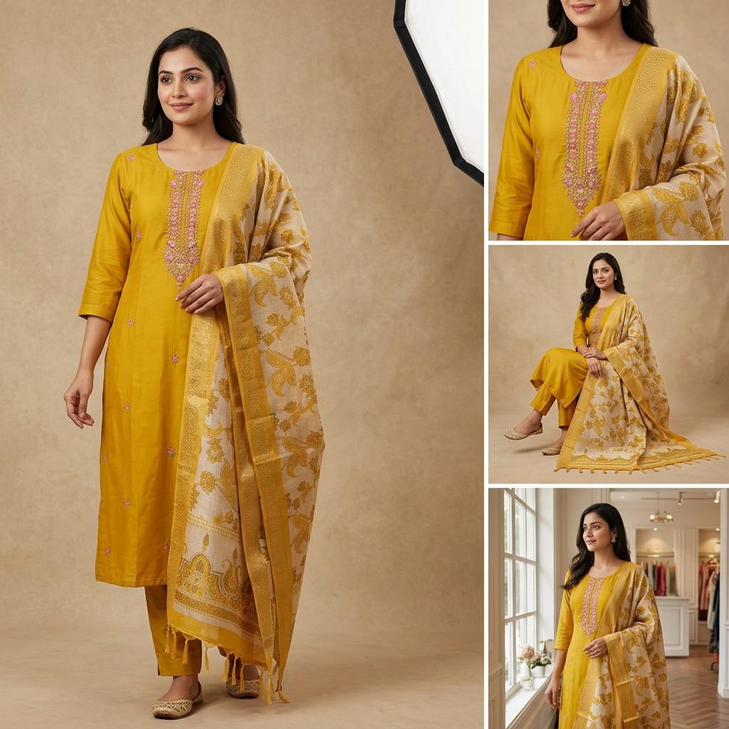 Standard - Mustard Yellow Kurta Set
