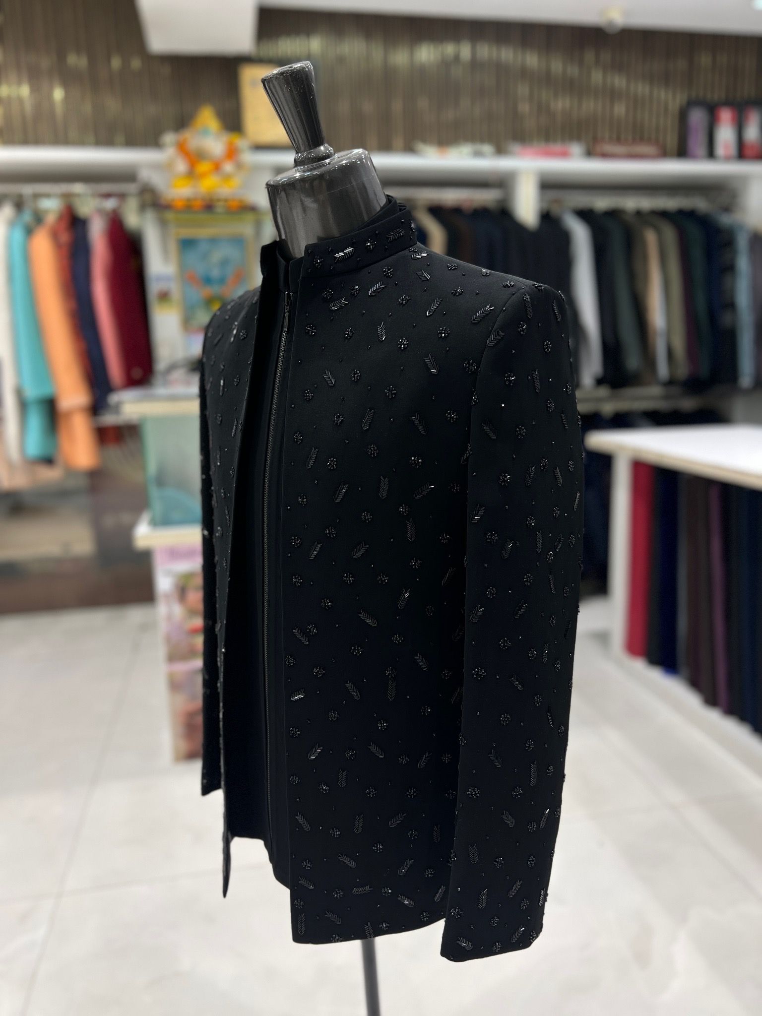 Black Jodhpuri suit - 1
