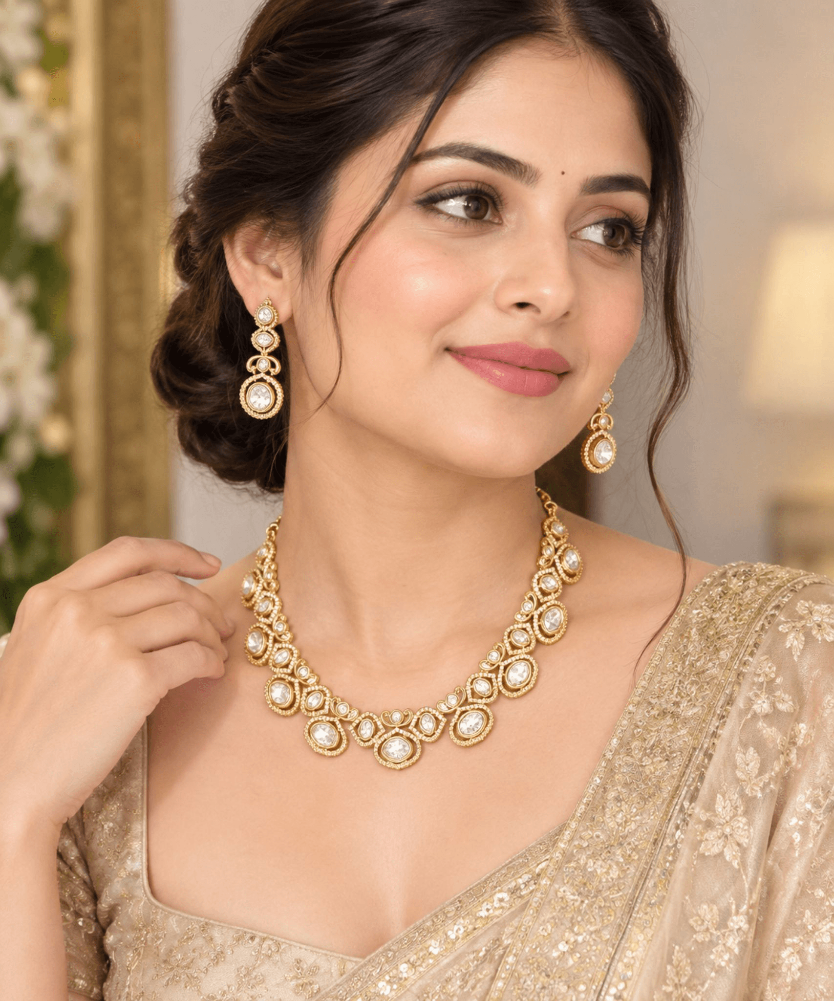 Kundan necklace set's
